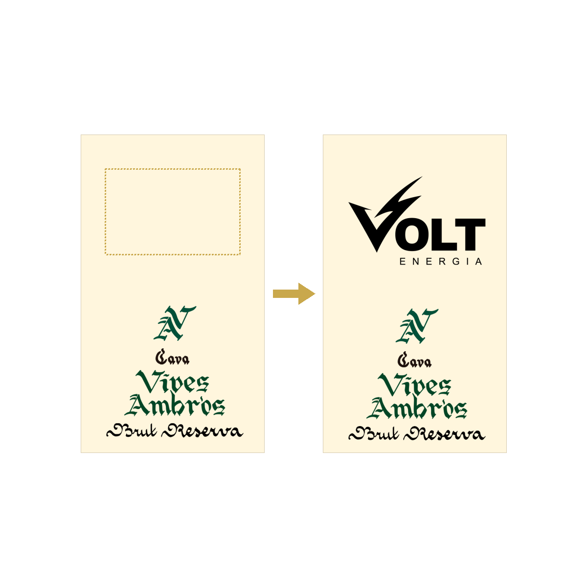 Cava Vives Ambròs amb la teva etiqueta personalitzada amb el teu logo